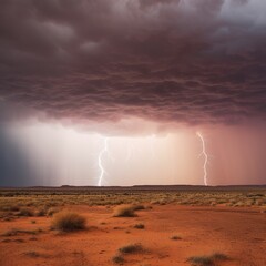 Natural Occurrence: Thunderstorm in the Desert, Generative AI