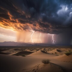 Natural Occurrence: Thunderstorm in the Desert, Generative AI