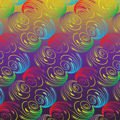 Seamless background pattern. Abstract vector illustration of swirls.