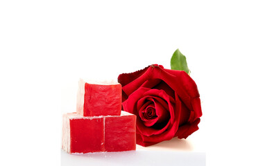 Turkish dessert, Turkish delight with double roasted rose