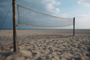 Beach volleyball net, Generative AI, generative, AI