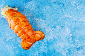 There is gourmet lobster dinner on table at restaurant that is freshly cooked