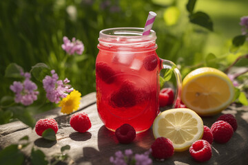  tangy raspberry lemonade generative aI
