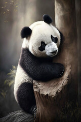 Fototapeta premium giant panda bear, AI Generative