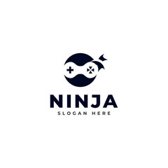 Ninja Gaming Logo Design Vector illustration . Ninja mascot logo gamer . ninja esports logo © chusni