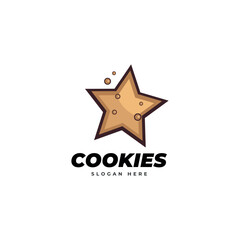 Obraz premium Cookies logo design vector illustration