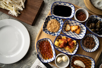 Delicious Turkish Breakfast Spread with Various Traditional Items