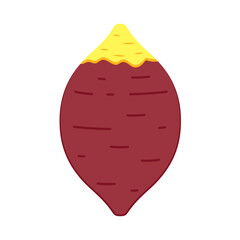 Roasted sweet potato. Roasted sweet potato logo design. Japanese Sweet potato.