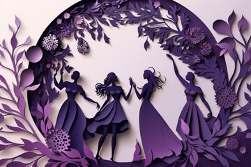 3d illustration of two women in the style of a fairy tale