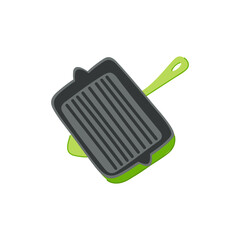 food frying pan cartoon vector illustration