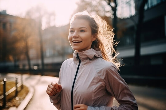 Smiling woman with arms crossed doing sport