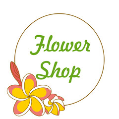 Flower shop plumeria logo