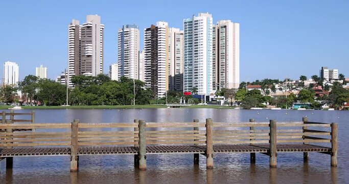 Internal areas of the Parque das Na&ccedil;&otilde;es Ind&iacute;genas in Campo Grande, Mato Grosso do Sul, Brazil