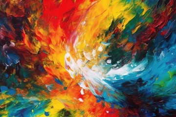 Foto op Plexiglas Mix van kleuren abstract of oil color, colorful background