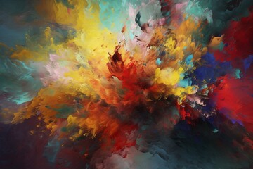 Obraz na płótnie Canvas A colorful abstract painting with texture, Generative AI