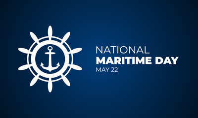 Happy National Maritime Day May 22 background vector illustration