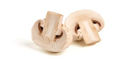 Fototapeta premium Champignons, close-up, isolated on white background.