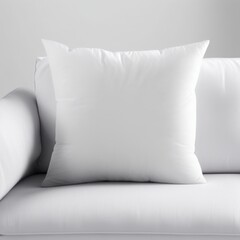 Fototapeta na wymiar white pillow on the sofa, mockup