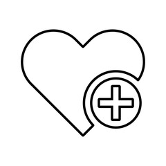 Heart, favorite line icon. Outline vector.