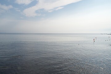 Obraz premium Calm view of the Sea of Japan from Koiji Beach in the morning