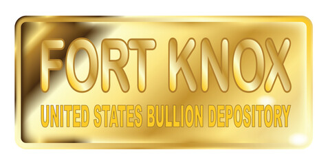 Fort Knox Gold Bullion - obrazy, fototapety, plakaty