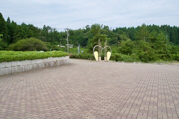 Heart-shaped bell in the plaza on Koiji Beach