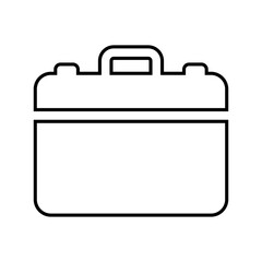 Portfolio, Bag outline icon. Line art vector.