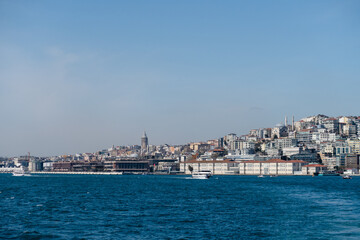 Bosphorus waterfront  on a sunny day 