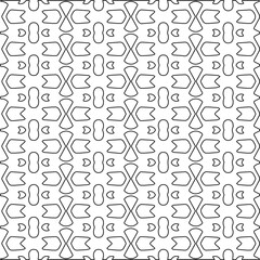  Stylish texture with figures from lines.Abstract geometric black and white pattern for web page, textures, card, poster, fabric, textile. Monochrome graphic repeating design. 