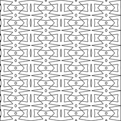  Stylish texture with figures from lines.Abstract geometric black and white pattern for web page, textures, card, poster, fabric, textile. Monochrome graphic repeating design. 