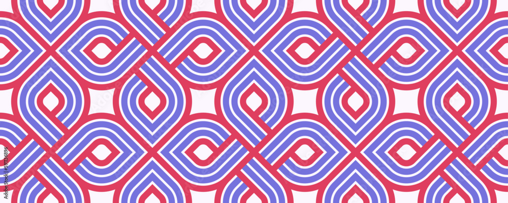 Poster lattice geometric seamless pattern vector design, trendy retro style minimal grid tiling, net linear