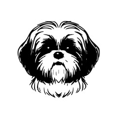 Dog head vector
