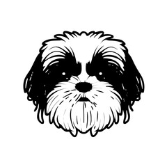 Dog head vector