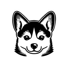 Dog head vector