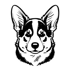 Dog head vector