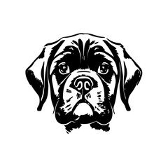 Dog head vector