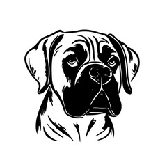 Dog head vector