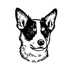 Dog head vector