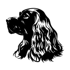 Dog head vector
