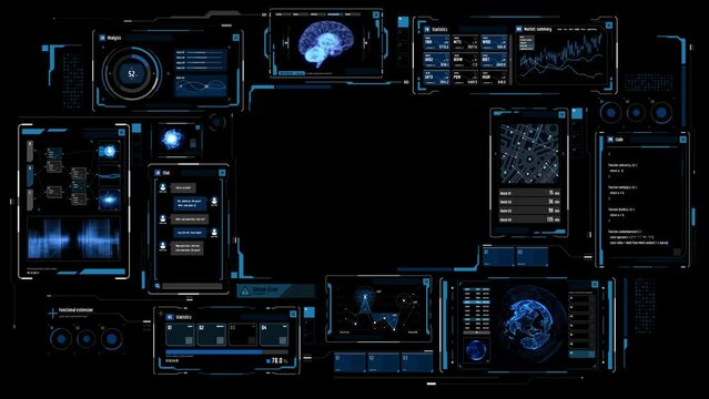 Futuristic graphical user interface background.