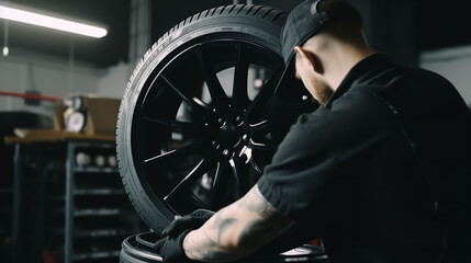 the process of adjusting wheel rims and tire rotation