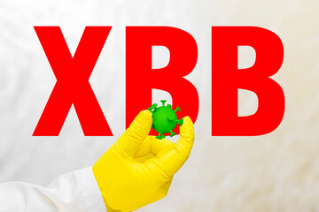 An image with the inscription XBB for illustrating news on the topic of a new COVID-19 subvariant....