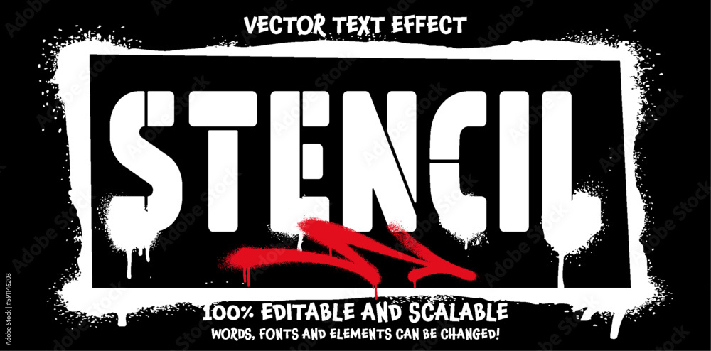 Fototapete graffiti stencil font. stencil alphabet with numbers in retro army style. vintage and urban font for