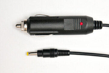 12 volt car adapter on a white background