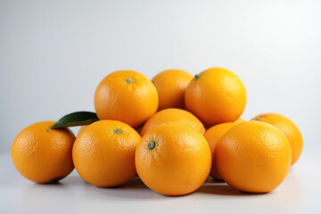 Orange, Multiple Oranges on a isolated white background, generative ai, Fresh tasty fruit