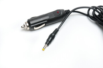 12 volt car adapter on a white background