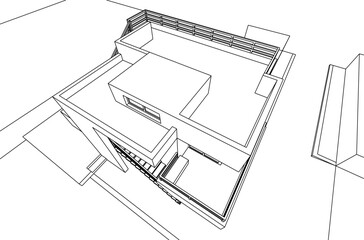 sketch of building