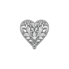 Fototapeta premium The heart-shaped frames ornate and floral elements are beautifully background for invitation card.