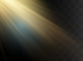 Vector transparent sunlight special lens flash light effect.