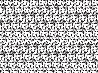 Seamless root, leaf and dots pattern